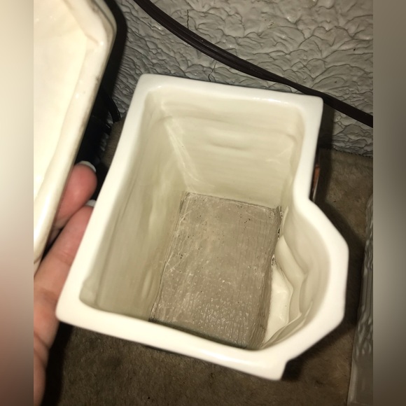 Avon Townhouse Canister Collection Cookie Jar Two Set Vintage Hand Paint - Picture 4 of 9